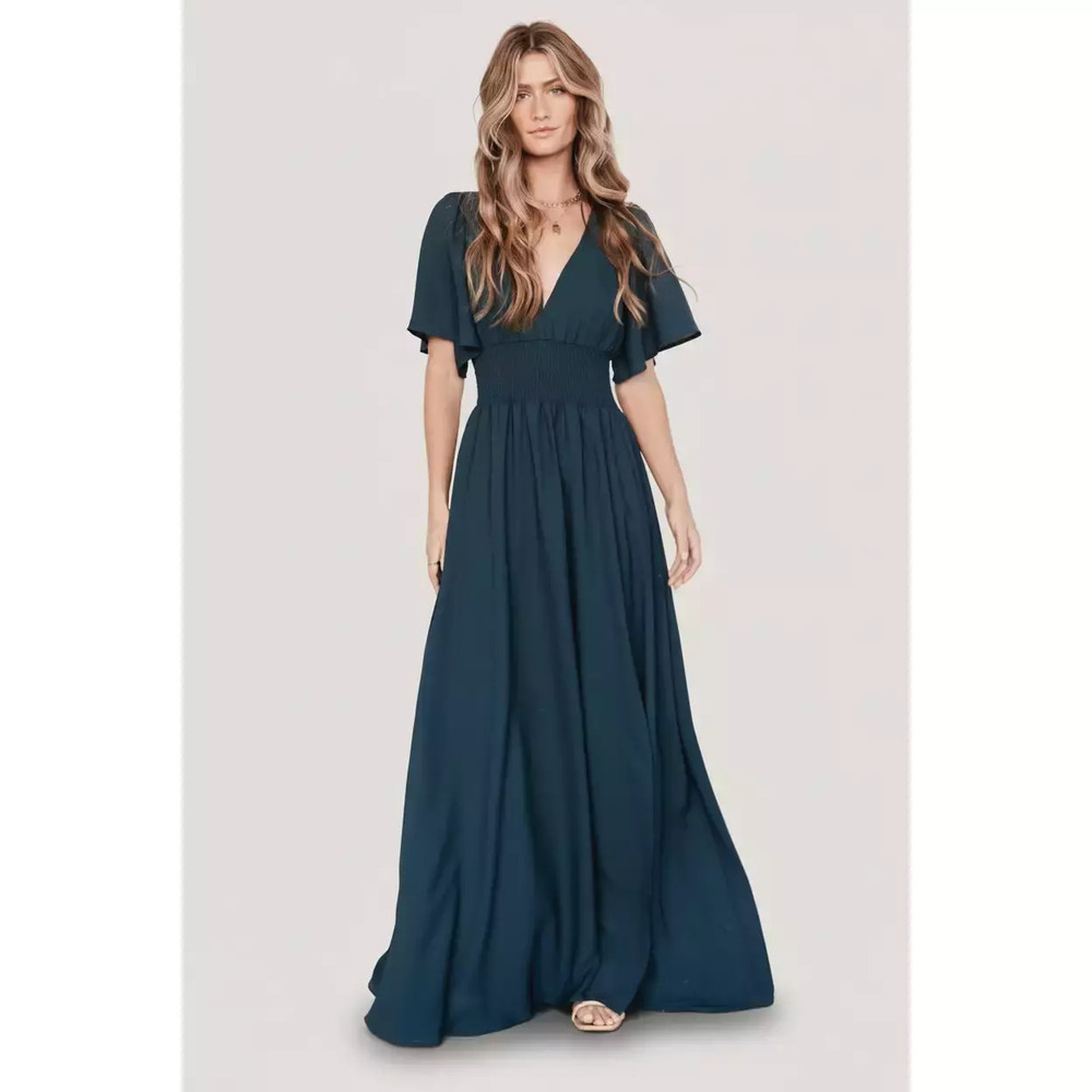 Baltic Born Verona Smocked Maxi Dress | Topaz Size XXL